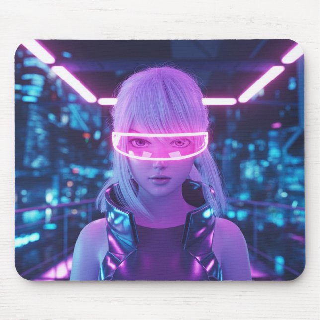 Cool Cyberpunk Anime Mousepad Musmatta (Framsidan)