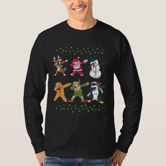 Cool Dabbing Festive Designs X Mas T Shirt (Framsida)