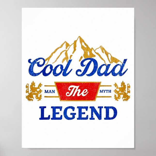Cool Dad Beer Legenden  Poster (Framsidan)