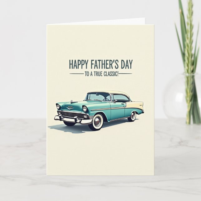 Cool Dad Coupe Fathers Day Card Kort (Framsida)
