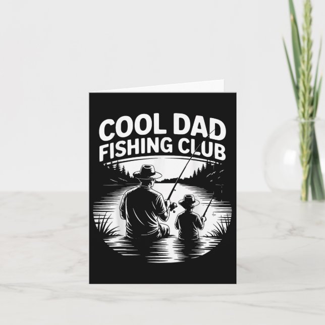 Cool Dad Fishing Club Fars dag Lake Life Tee  Kort (Framsida)