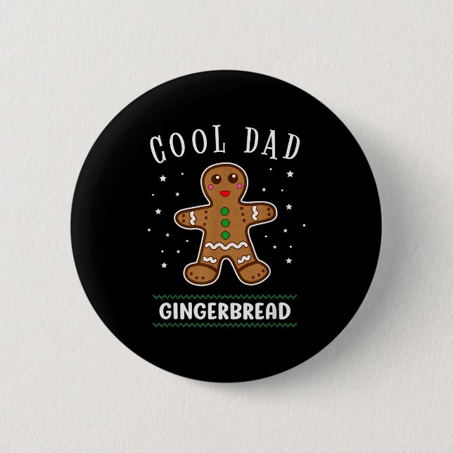 Cool Dad Gingerbread Man Cookie Family Christmas P Knapp (Framsida)