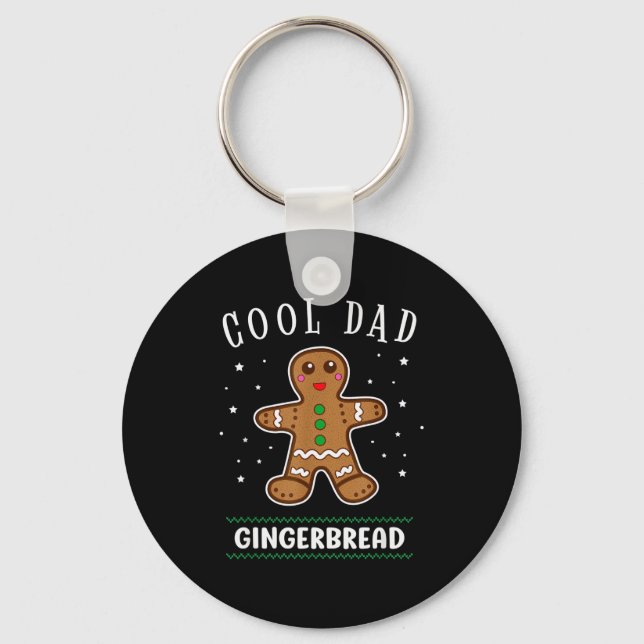 Cool Dad Gingerbread Man Cookie Family Christmas P Nyckelring (Framsida)