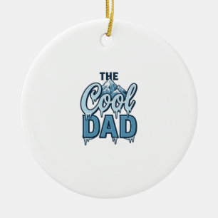 Cool Dad Mountain Vintage Grafisk Design_1 Julgransprydnad Keramik