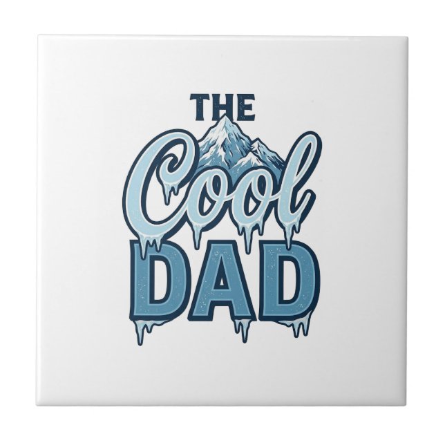 Cool Dad Mountain Vintage Grafisk Design_1 Kakelplatta (Framsidan)