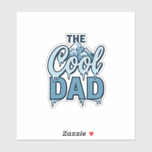 Cool Dad Mountain Vintage Grafisk Design_1 Klistermärken