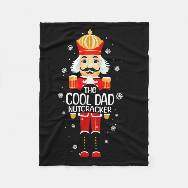 Cool Dad Nutcracker Funny Christmas Family Matchin Fleecefilt (Framsidan)