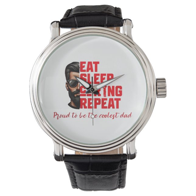 Cool Dad T-shirt Design Armbandsur (Framsida)