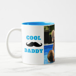 Cool Daddy Quote Father's day Photo Två-Tonad Mugg