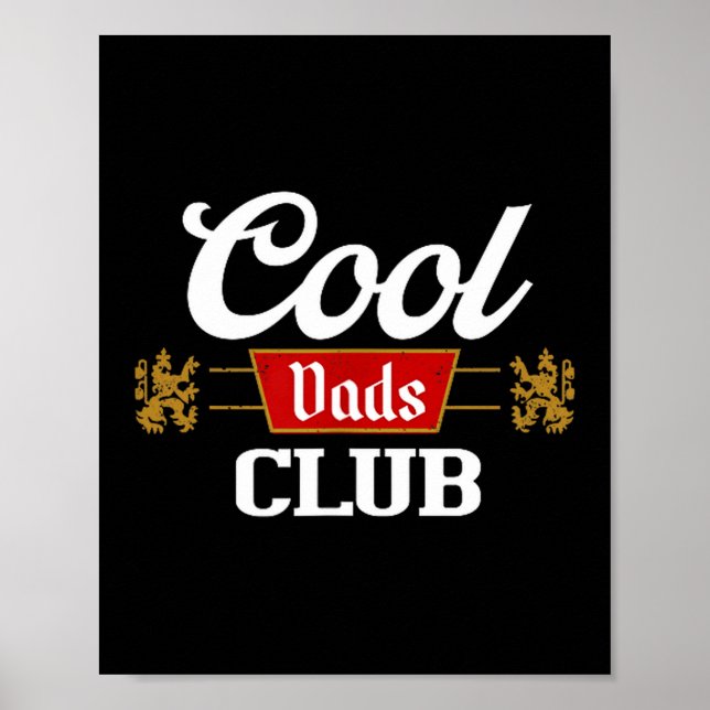 Cool Dads Club Shirt Father's Day From Daughter So Poster (Framsidan)