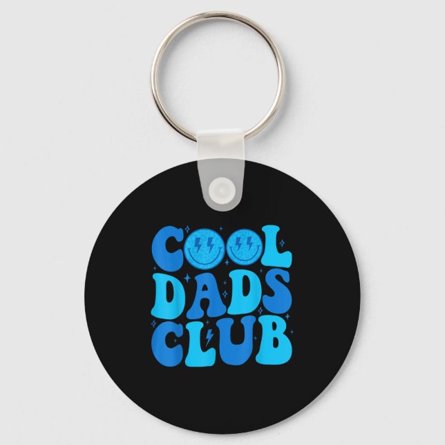 Cool Dads Club Shirt Retro Groovy Dad Father's Day Nyckelring (Framsida)