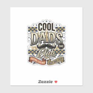 Cool Dads Club Vintage Gravyr Pappa Tröja Design_ Klistermärken