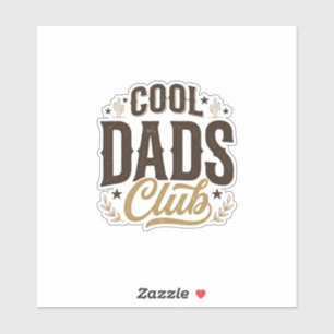 Cool Dads Club Vintage Pappa Tröja Design_1 Klistermärken