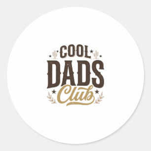 Cool Dads Club Vintage Pappa Tröja Design_1 Runt Klistermärke