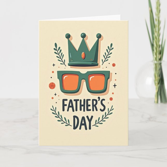 Cool Dads Day Crown Solglasögon Kort (Framsida)