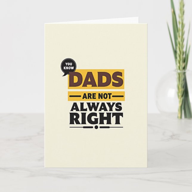 Cool Dads Typografi Kort (Framsida)