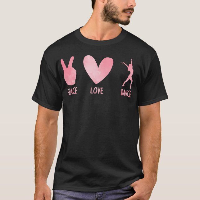 Cool Dance Art För Flickor Dansar Lyrisk Dans T Shirt (Framsida)