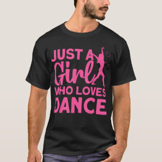 Cool Dance Art För Flickor Kvinnor Dansar Lyrisk T Shirt