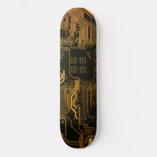 Cool datordator kretskort Orange Old School Skateboard Bräda 18 Cm