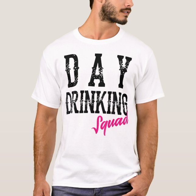 Cool Day Drinad Squad Funny Alcohol Drinker Gro T Shirt (Framsida)