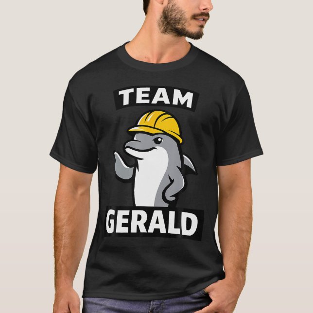 Cool delfin rolig team t shirt (Framsida)