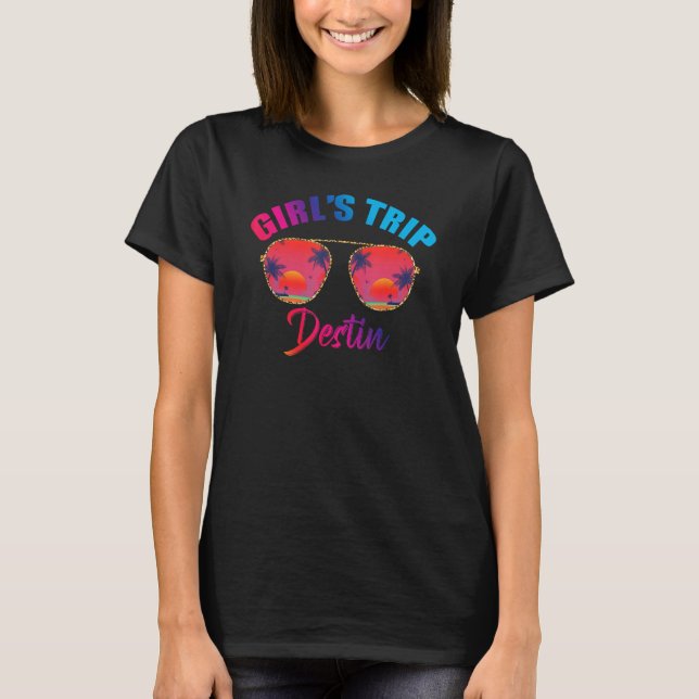Cool Destin Girls Trip 2023 Beach Sunset Besties T T Shirt (Framsida)