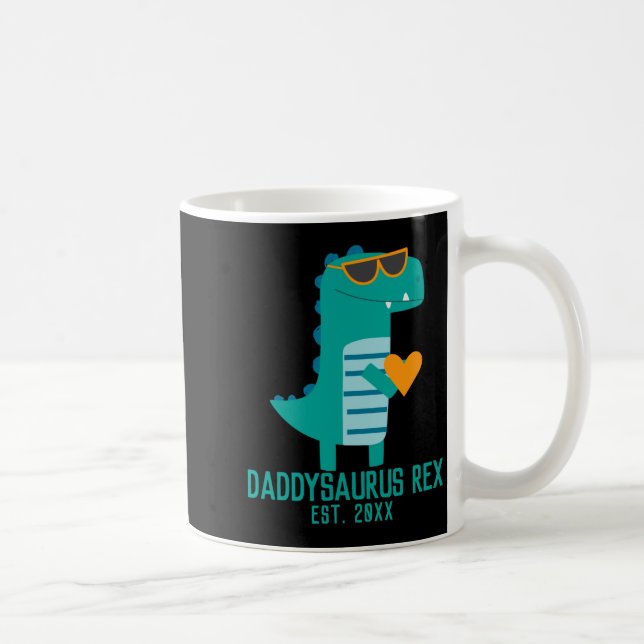Cool Dino Daddysaurus Rex New Dad Fathers Day  Kaffemugg (Höger)
