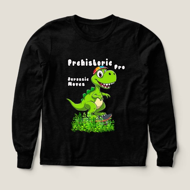 Cool Dino on a Skateboard T Shirt (Design framsida)