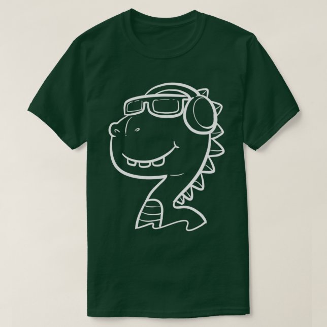 Cool Dino Unbothered or Chill Person Gift T Shirt (Design framsida)