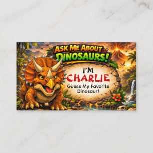 Cool Dinosaur Calling Card för äldre barn