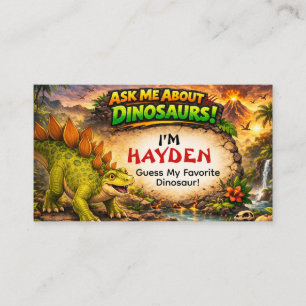Cool Dinosaur Calling Card för äldre barn