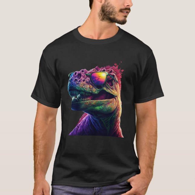 Cool  dinosaur Tyrannosaurus Rex  2 T Shirt (Framsida)