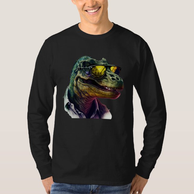 Cool  dinosaur Tyrannosaurus Rex T Shirt (Framsida)