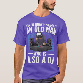Cool DJ Art för farfar pappa DJurntable musikskiva T Shirt