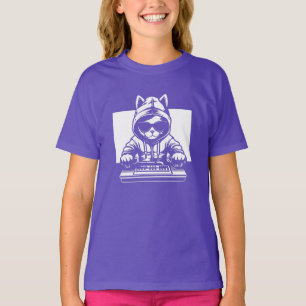 Cool DJ Katt   DJ Katt med Solglasögon Awesome T Shirt