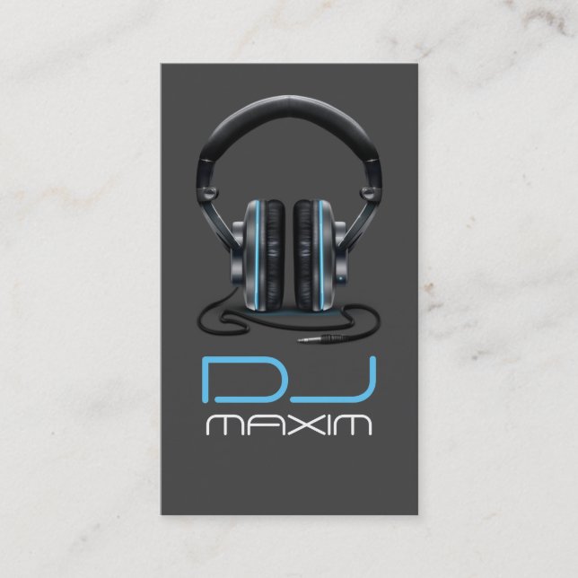 Cool DJ Musik Namnskort Visitkort (Framsida)