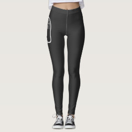 Cool DJ T-Shirt Svart Vinylskiva Album Spinnande Leggings