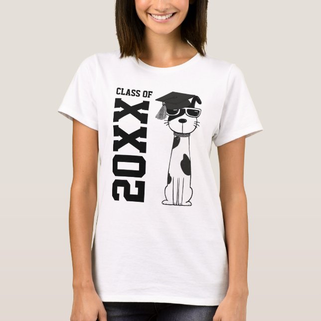Cool Dog Graduate T Shirt (Framsida)