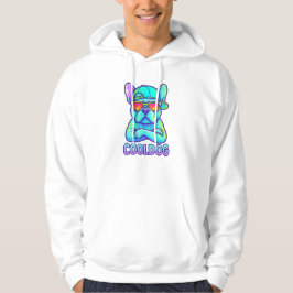Cool Dog – Neon French Bulldog Cartoon Hoodie