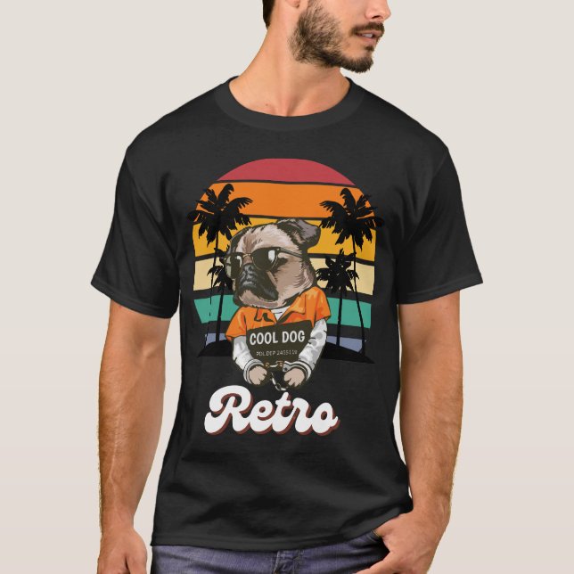 Cool Dog : Retro T Shirt (Framsida)