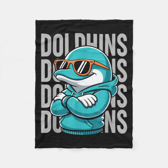 Cool Dolphin Gift For Men Women Boys Girls Kids  Fleecefilt (Framsidan)
