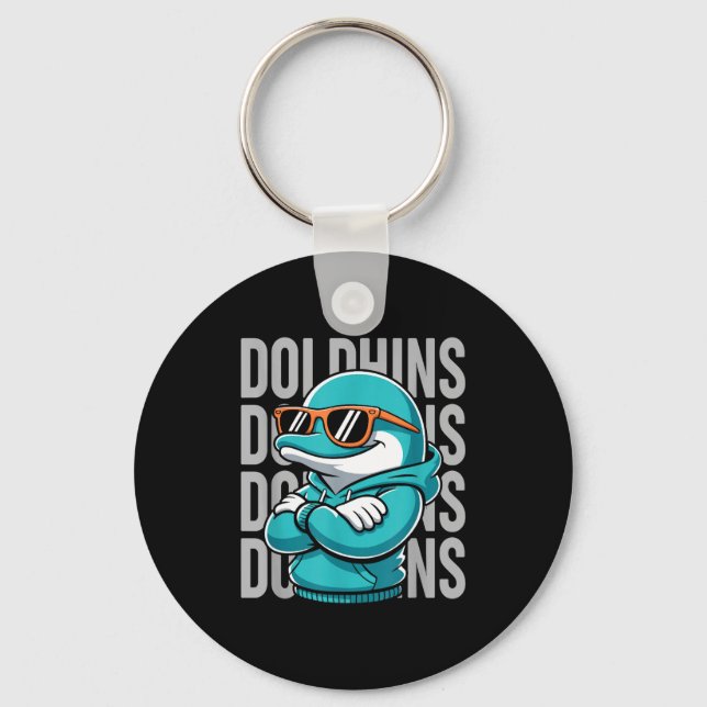 Cool Dolphin Gift For Men Women Boys Girls Kids  Nyckelring (Framsida)