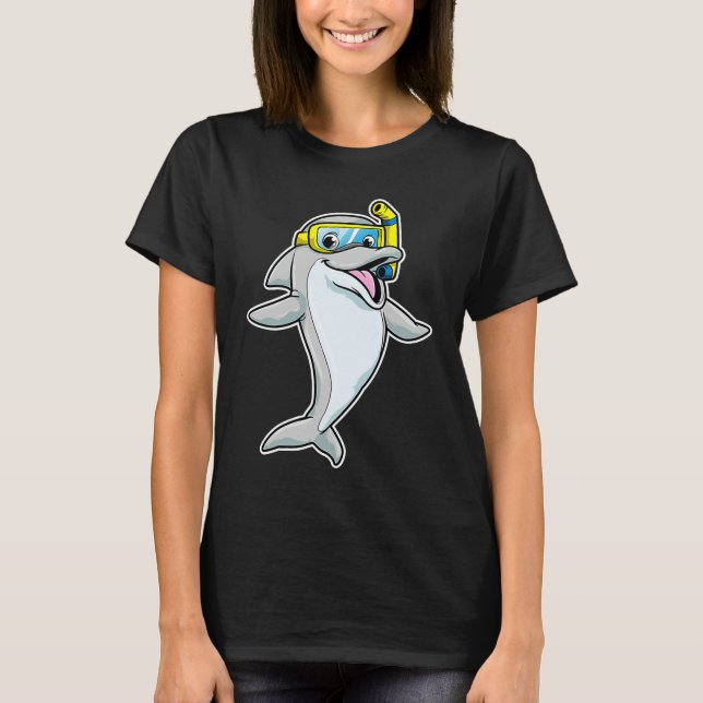 Cool Dolphin Snorkel Whale Cute Dolphins Lover Men T Shirt (Framsida)