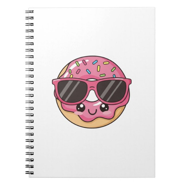 Cool Donut med solglasögon Anteckningsbok (Framsidan)