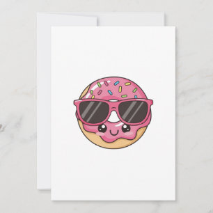 Cool Donut med solglasögon Inbjudningar