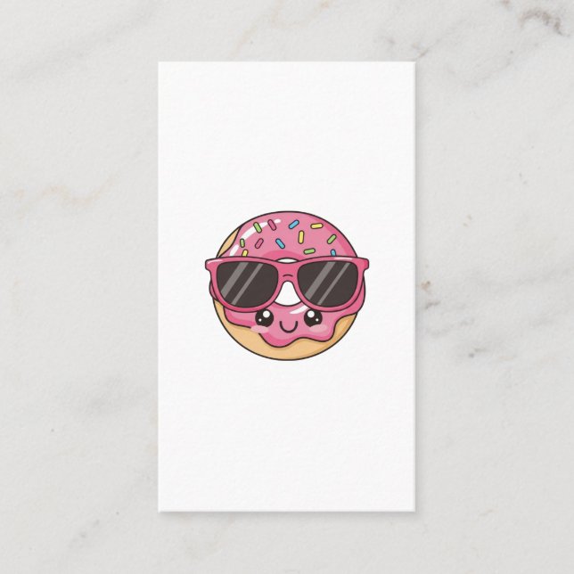Cool Donut med solglasögon Visitkort (Framsida)