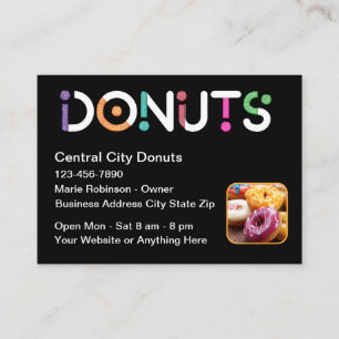 Cool Donut Theme Munkaffär Visitkort