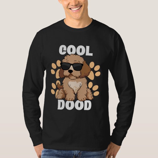 Cool Dood Labradoodle Sunglasses Paw Print for Doo T Shirt (Framsida)