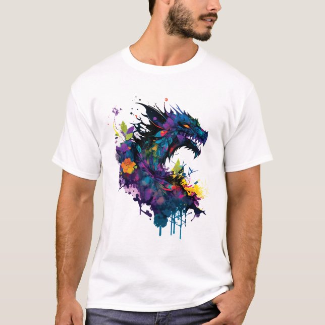 Cool Dragon Art T Shirt (Framsida)