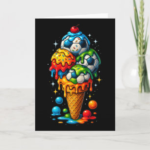Cool Droppande Fotboll Konst Sport Illustration Sm Kort